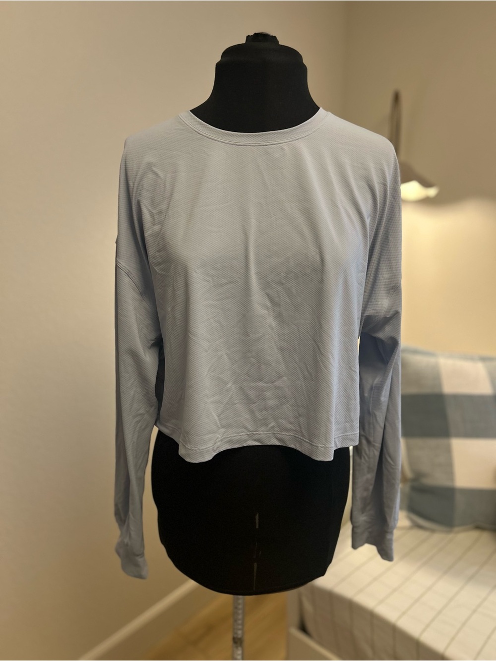 Lululemon Cropped Long-Sleeve Crewneck Top